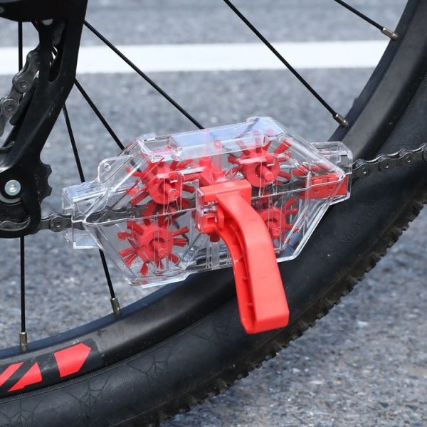 Bicycle Chain Cleaner Visual Immersion Chain Cleaner Brush Road Bike Cleaning Tool (Transparent) - Image 2