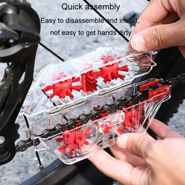 Bicycle Chain Cleaner Visual Immersion Chain Cleaner Brush Road Bike Cleaning Tool (Transparent) - Image 5