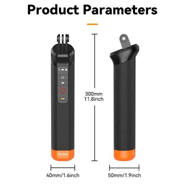 TELESIN Bluetooth Buoyancy Bar 15m Waterproof Depth For GoPro HERO13 / 12 / 11 / 10 / 9 / 8 Black - Image 10