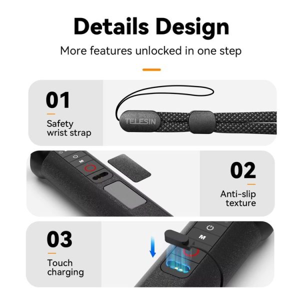 TELESIN Bluetooth Buoyancy Bar 15m Waterproof Depth For GoPro HERO13 / 12 / 11 / 10 / 9 / 8 Black - Image 8