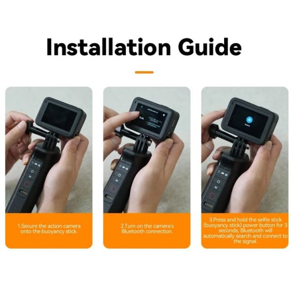 TELESIN Bluetooth Buoyancy Bar 15m Waterproof Depth For GoPro HERO13 / 12 / 11 / 10 / 9 / 8 Black - Image 9