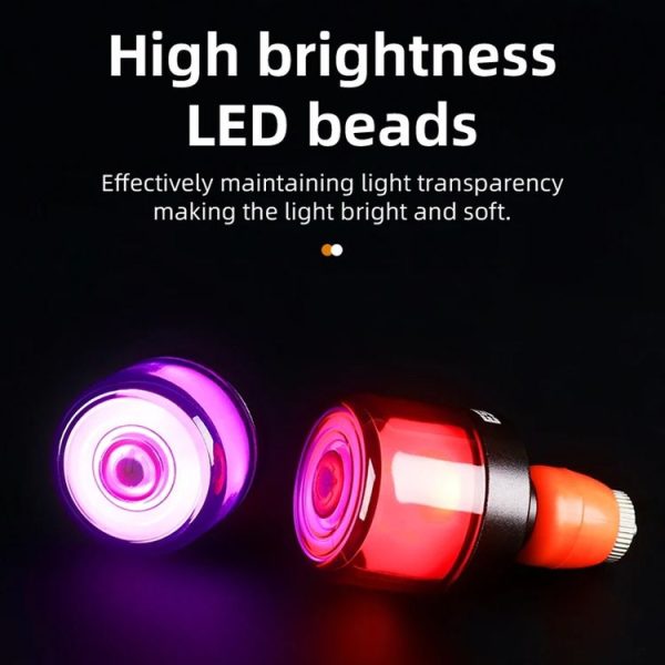 ESLNF Bike Handlebar Light LED Bicycle Turn Signal Cycling Light Waterproof Safety Warning Indicator Lamp, Style: Normal - Image 7