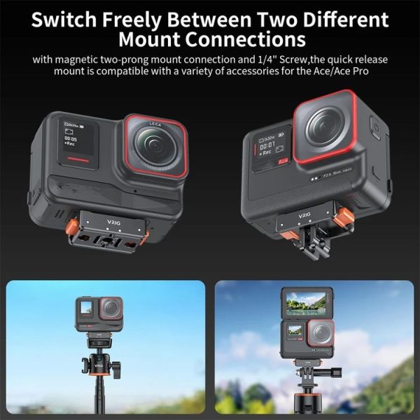 VRIG Magnetic Quick Release Adapter for Insta360 Ace / Ace Pro, Spec: Base - Image 5