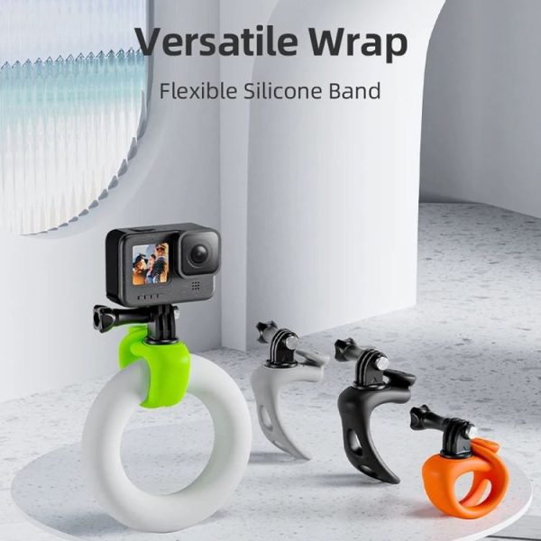 TELESIN Action Camera Mount Silicone Adjustable Mini Flexible Bracket For GoPro HERO / Insta360 / DJI Action Camera (Green) - Image 3