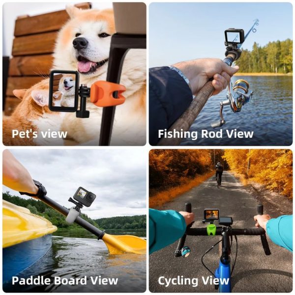 TELESIN Action Camera Mount Silicone Adjustable Mini Flexible Bracket For GoPro HERO / Insta360 / DJI Action Camera (Green) - Image 5