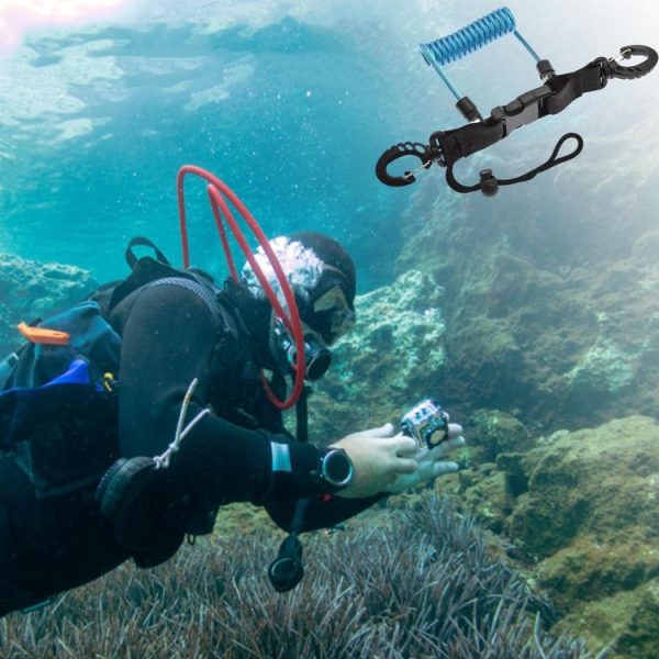 Diving Camera TPU Spring Steel Wire Retractable Anti-lost Rope, Color: Transparent Blue - Image 9