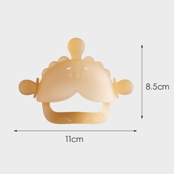 Baby Small Months Boiled Teething Toys Soothing Silicone Teether (Yellow) - Image 3