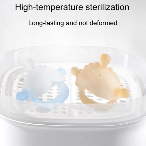 Baby Small Months Boiled Teething Toys Soothing Silicone Teether (Yellow) - Image 4