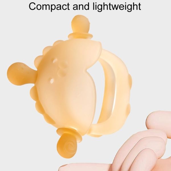 Baby Small Months Boiled Teething Toys Soothing Silicone Teether (Yellow) - Image 9