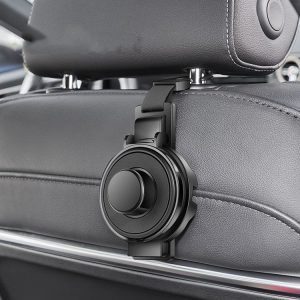 3 In 1 Car Seat Back Hanger for Cup and Phone Vehicle Seat Headrest Hooks (Black)