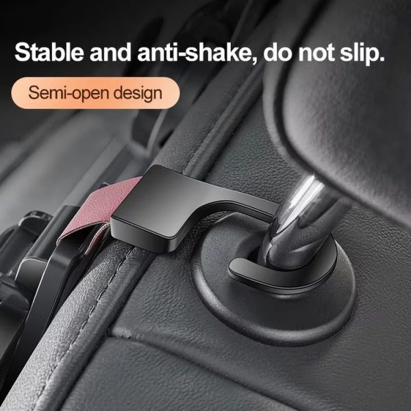 3 In 1 Car Seat Back Hanger for Cup and Phone Vehicle Seat Headrest Hooks (Black) - Image 6