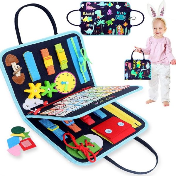 Toddler Montessori Busy Board DIY Children Sensory Early Learning Educational Toy (3 Pages) - Image 2