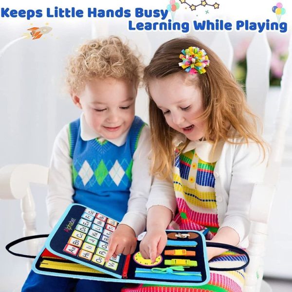 Toddler Montessori Busy Board DIY Children Sensory Early Learning Educational Toy (3 Pages) - Image 6