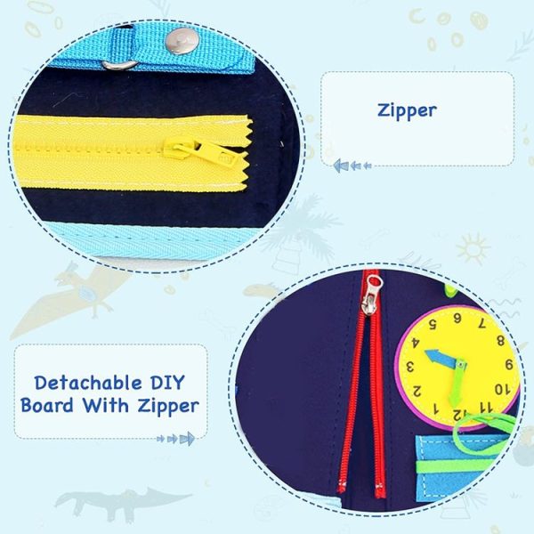 Toddler Montessori Busy Board DIY Children Sensory Early Learning Educational Toy (3 Pages) - Image 7