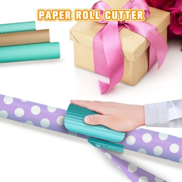 Wrapping Paper Cutter Rolled Paper Cutting Device For Holiday Wrapping Paper (Black) - Image 2