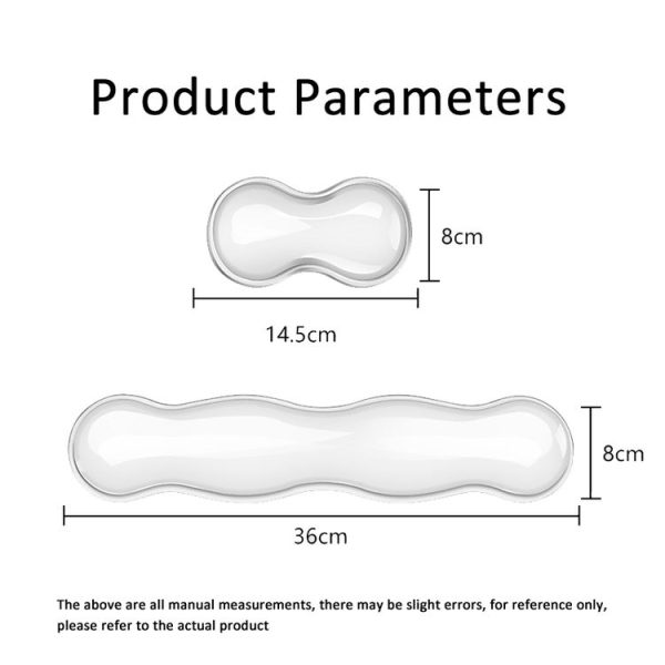 Cool Silicone Keyboard Wrist Rest Mouse Pad Relieve Wrist Fatigue, Spec: Small Transparent - Image 9