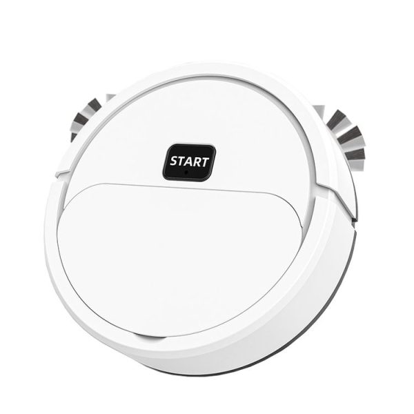 Automatic Mini Sweeping Robot Mopping Sweeping Suction 3 In 1 Cleaning Machine, Color: White Rechargeable