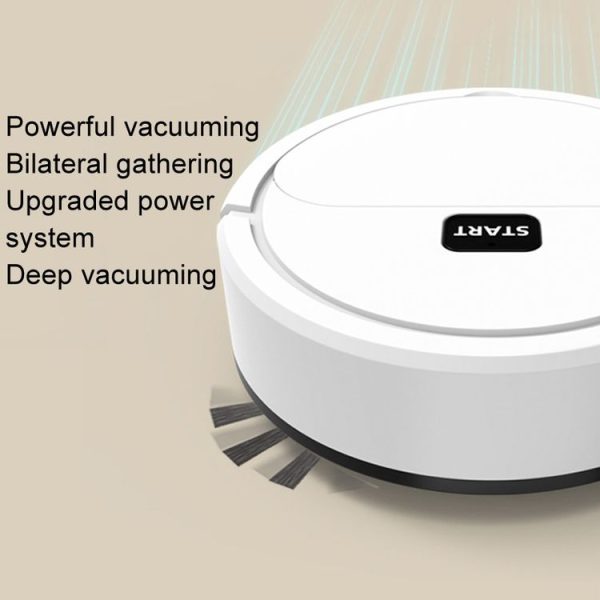 Automatic Mini Sweeping Robot Mopping Sweeping Suction 3 In 1 Cleaning Machine, Color: White Rechargeable - Image 3