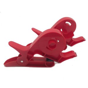 2pcs / Pack Wrapping Paper Holder Table Clamps with Integrated Tape Dispensers (Red)