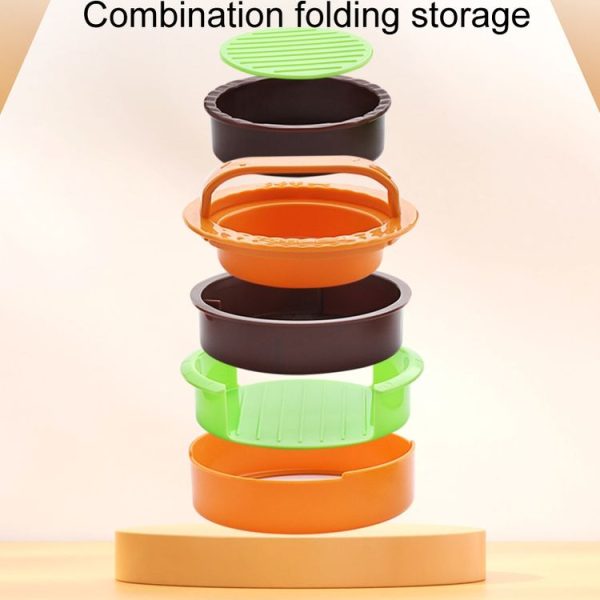 Round Burger Making Tools Kitchen Combo Meat Press Kit (Black) - Image 9