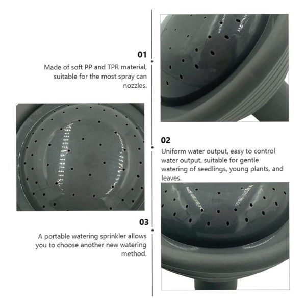 9 x 6.5cm Agricultural Plastic Watering Sprinkler Nozzle Small Spraying Nursery Gardening Tools (Gray) - Image 4