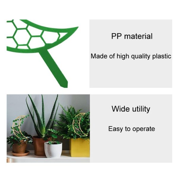 Plastic Moon Climbing Stands Balcony Pot Plant Hauling Gardening Decorative Flower Holder (Black) - Image 4