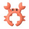 Crab Shaped Silicone Spatula Rack Holder Steam Release Overflow Kitchen Gadgets (Orange)