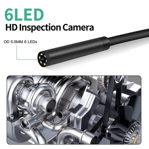 2.4 inch Screen Fuel Tank Inspection Night Vision 8mm Endoscope, Length: 1m Hard Wire - Image 3