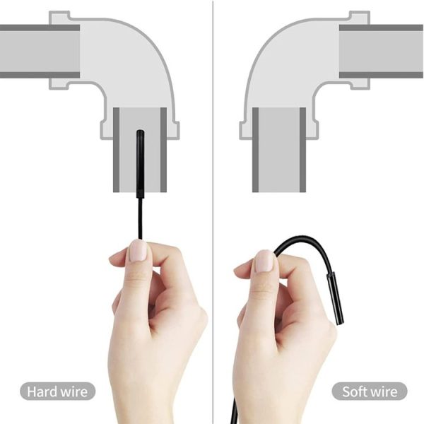 2.4 inch Screen Fuel Tank Inspection Night Vision 8mm Endoscope, Length: 1m Hard Wire - Image 5