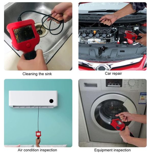 2.4 inch Screen Fuel Tank Inspection Night Vision 8mm Endoscope, Length: 1m Hard Wire - Image 7