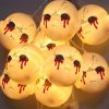 LED Halloween Decoration Atmosphere Layout Ghost Face Light String, Model: 1.5m 10 LEDs Always On (Warm White)