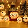 LED Halloween Decoration Atmosphere Layout Ghost Face Light String, Model: 1.5m 10 LEDs Always On (Warm White) - Image 2