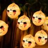 LED Halloween Decoration Atmosphere Layout Ghost Face Light String, Model: 1.5m 10 LEDs Always On (Warm White) - Image 7