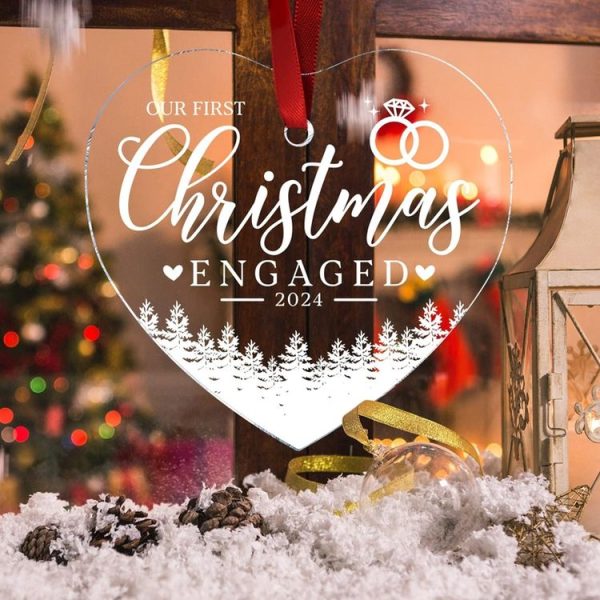Christmas Acrylic Transparent Decoration Blessing Pendant Home Christmas Tree Ornament, Style: Car - Image 3