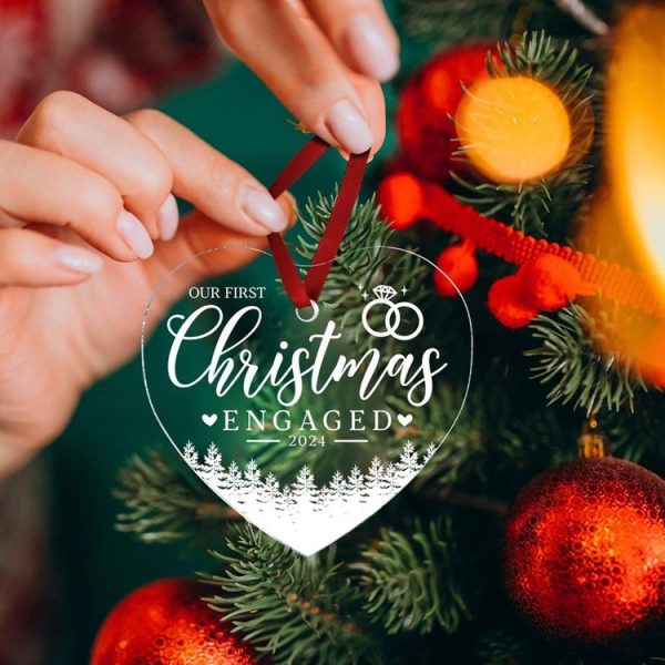 Christmas Acrylic Transparent Decoration Blessing Pendant Home Christmas Tree Ornament, Style: Car - Image 4