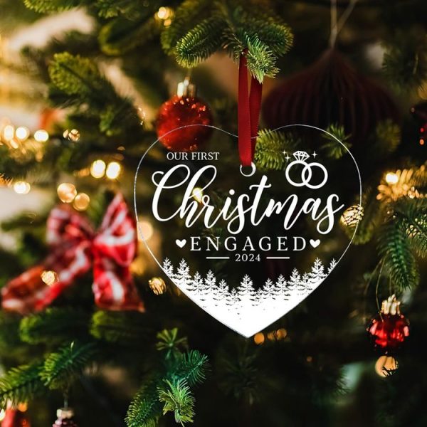 Christmas Acrylic Transparent Decoration Blessing Pendant Home Christmas Tree Ornament, Style: Car - Image 5