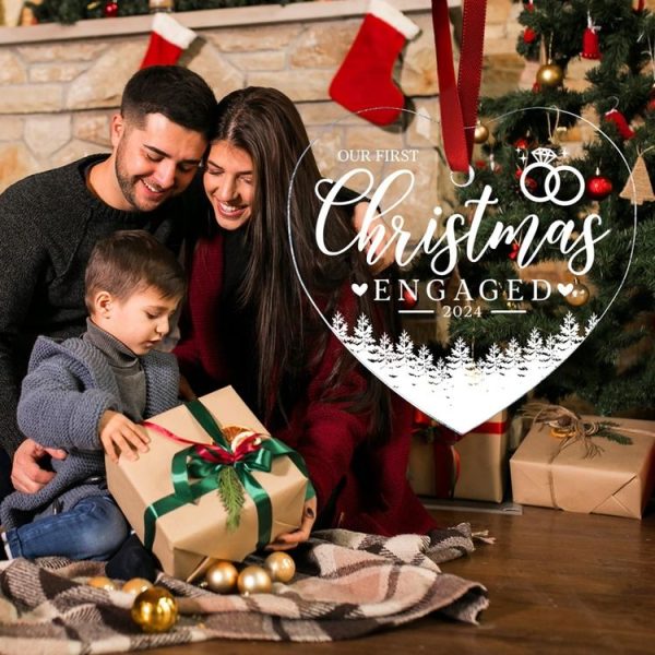 Christmas Acrylic Transparent Decoration Blessing Pendant Home Christmas Tree Ornament, Style: Car - Image 6