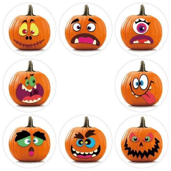 500pcs / Roll 25mm Halloween Party Favors Label Stickers DIY Decorative Labels Cute Smile Pumpkin Seal Stickers - Image 3