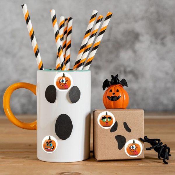 500pcs / Roll 25mm Halloween Party Favors Label Stickers DIY Decorative Labels Cute Smile Pumpkin Seal Stickers - Image 6