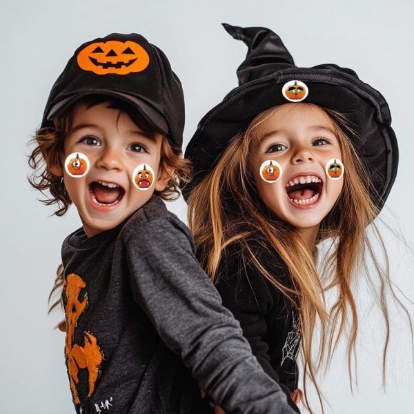 500pcs / Roll 25mm Halloween Party Favors Label Stickers DIY Decorative Labels Cute Smile Pumpkin Seal Stickers - Image 7