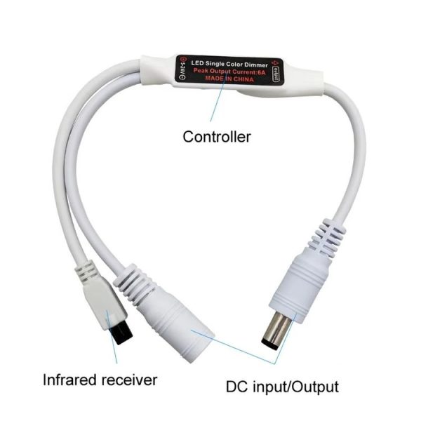 6-Button Single-Color DC Controller Infrared Dimming Light With LED Controller - Image 4