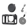 DJI Osmo Action 5 Pro aMagisn Silicone Protective Case with Lanyard and Lens Cap (Black)