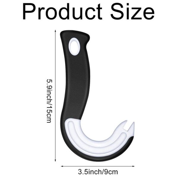 Hook Can Opener Manual Bottle Opener Kitchen Labor Saving Multifunction Driver (Black And White) - Image 3