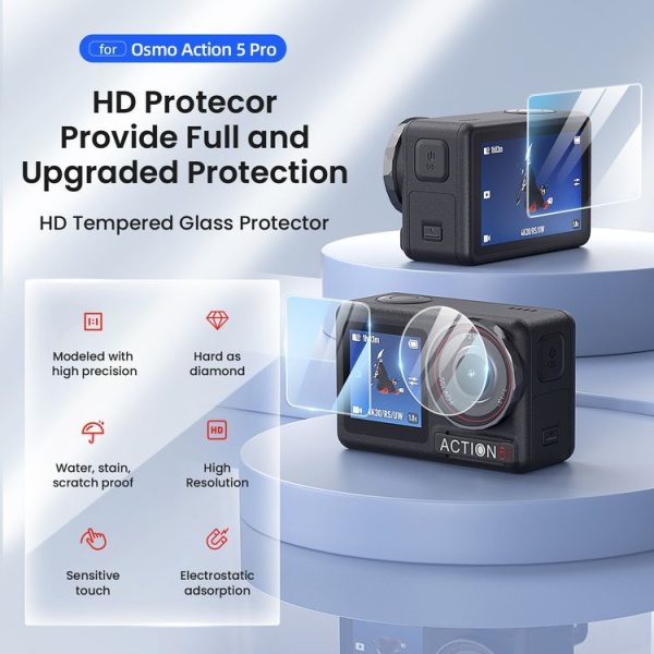 DJI Osmo Action 5 Pro aMagisn 9H Hardness Tempered Glass Set Package A - Image 2