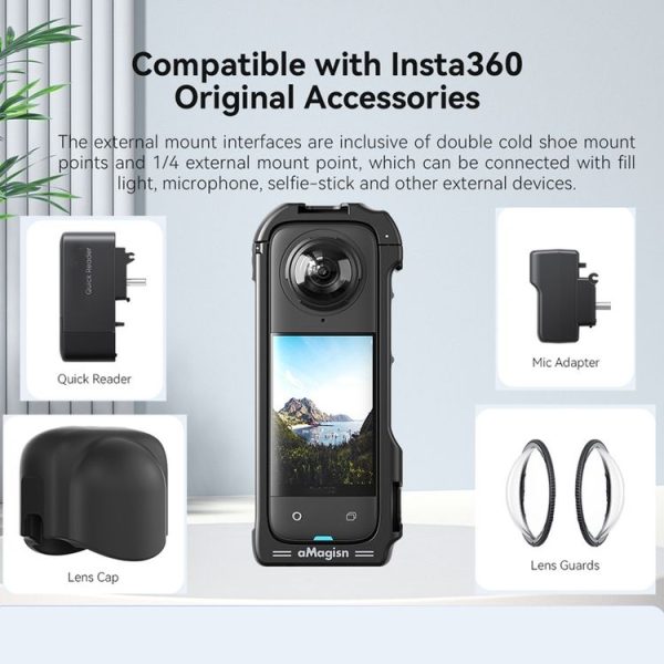 Insta360 X4 aMagisn Quick-release Plastic Rabbit Cage Expansion Frame - Image 10