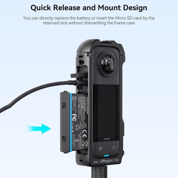Insta360 X4 aMagisn Quick-release Plastic Rabbit Cage Expansion Frame - Image 7