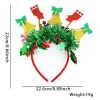 Christmas Party Dress Up New Year Headdress Christmas Decoration Colorful Stripes Headband, Style: Bells Xmas Stocking - Image 2