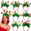 Christmas Party Dress Up New Year Headdress Christmas Decoration Colorful Stripes Headband, Style: Bells Xmas Stocking - Image 3