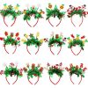 Christmas Party Dress Up New Year Headdress Christmas Decoration Colorful Stripes Headband, Style: Bells Xmas Stocking - Image 4