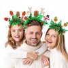 Christmas Party Dress Up New Year Headdress Christmas Decoration Colorful Stripes Headband, Style: Bells Xmas Stocking - Image 5